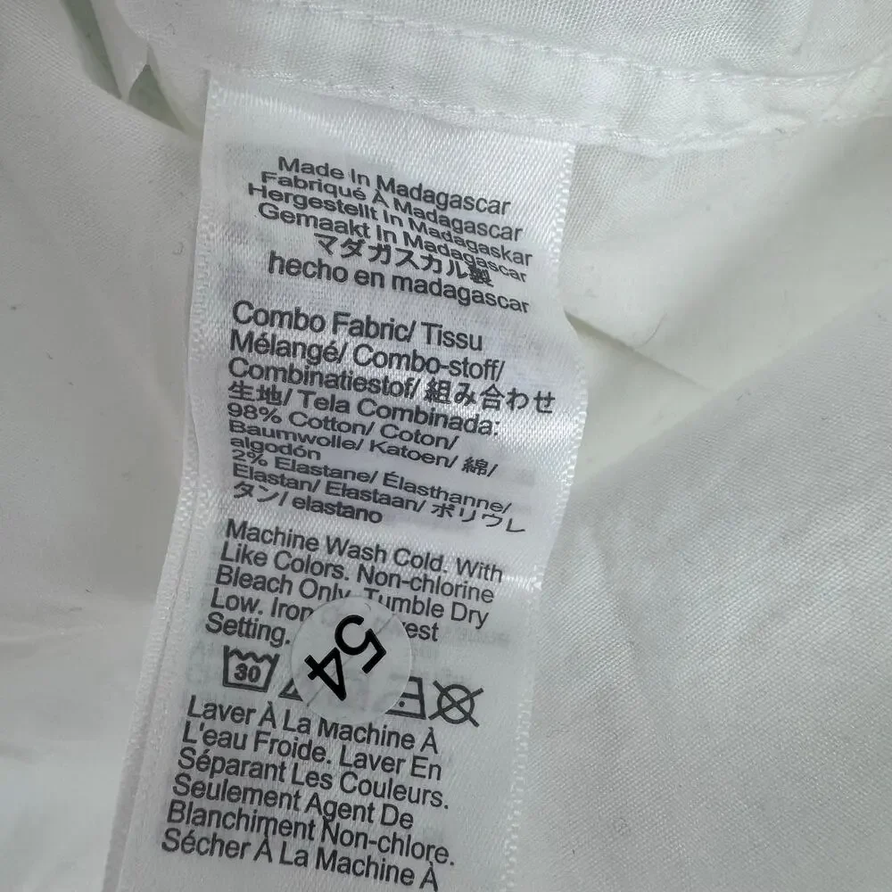 J. Crew Men's Slim Untucked-Fit Flex Casual Shirt Long Sleeve White Size M NWT